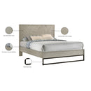 Meridian Weston Grey Stone King Bed (3 Boxes) IMAGE 10