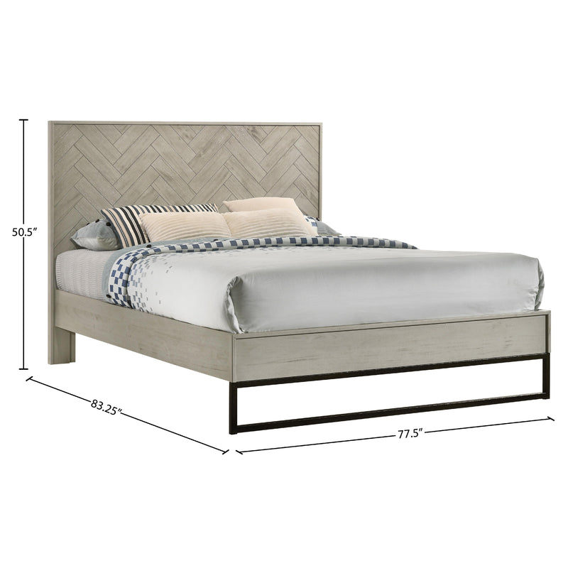 Meridian Weston Grey Stone King Bed (3 Boxes) IMAGE 9