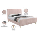 Meridian Zara Pink Velvet Full Bed (3 Boxes) IMAGE 10