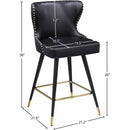 Meridian Hendrix Black Vegan Leather Counter/Bar Stool IMAGE 8