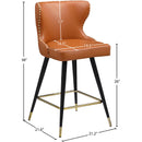 Meridian Hendrix Cognac Vegan Leather Counter/Bar Stool IMAGE 8