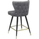 Meridian Hendrix Grey Vegan Leather Counter/Bar Stool IMAGE 6