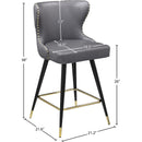 Meridian Hendrix Grey Vegan Leather Counter/Bar Stool IMAGE 8