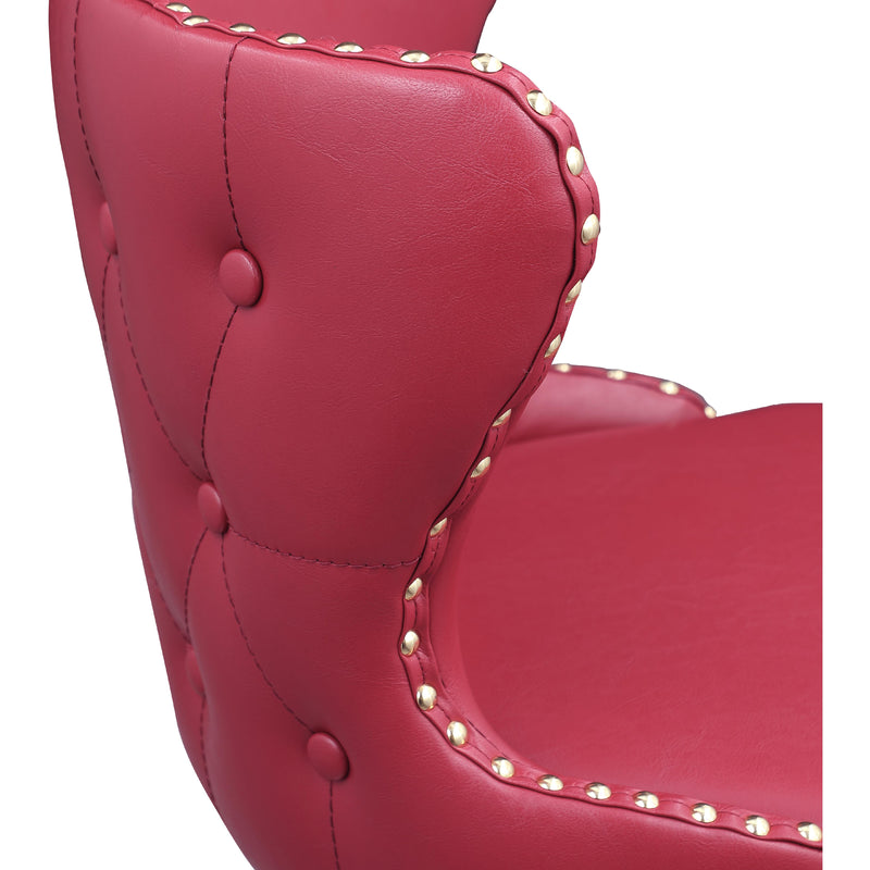 Meridian Hendrix Red Vegan Leather Counter/Bar Stool IMAGE 7