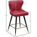 Meridian Hendrix Red Vegan Leather Counter/Bar Stool IMAGE 8