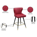 Meridian Hendrix Red Vegan Leather Counter/Bar Stool IMAGE 9