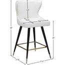 Meridian Hendrix White Vegan Leather Counter/Bar Stool IMAGE 8