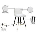 Meridian Hendrix White Vegan Leather Counter/Bar Stool IMAGE 9