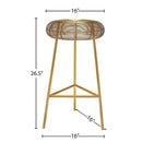 Meridian Tuscany Gold Metal Counter Stool IMAGE 7