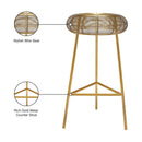Meridian Tuscany Gold Metal Counter Stool IMAGE 8