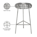Meridian Tuscany Silver Metal Counter Stool IMAGE 8