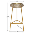Meridian Tuscany Gold Metal Bar Stool IMAGE 7