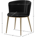 Meridian Skylar Black Velvet Dining Chair IMAGE 7