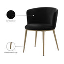 Meridian Skylar Black Velvet Dining Chair IMAGE 8
