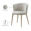 Meridian Skylar Cream Velvet Dining Chair IMAGE 8