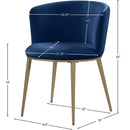 Meridian Skylar Navy Velvet Dining Chair IMAGE 7