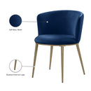 Meridian Skylar Navy Velvet Dining Chair IMAGE 8
