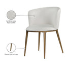 Meridian Skylar White Vegan Leather Dining Chair IMAGE 9