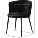 Meridian Skylar Black Velvet Dining Chair IMAGE 7