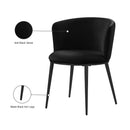 Meridian Skylar Black Velvet Dining Chair IMAGE 8
