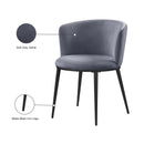 Meridian Skylar Grey Velvet Dining Chair IMAGE 8