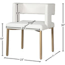 Meridian Caleb White Vegan Leather Dining Chair IMAGE 8