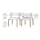 Meridian Caleb White Vegan Leather Dining Chair IMAGE 9