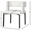 Meridian Caleb White Vegan Leather Dining Chair IMAGE 8