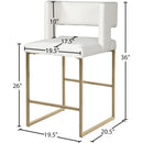 Meridian Caleb White Vegan Leather Counter Stool IMAGE 7