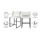 Meridian Caleb White Vegan Leather Counter Stool IMAGE 8