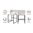 Meridian Caleb Cream Velvet Counter Stool IMAGE 8