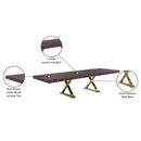 Meridian Excel Brown Zebra Wood Veneer Lacquer Extendable Dining Table (3 Boxes) IMAGE 12