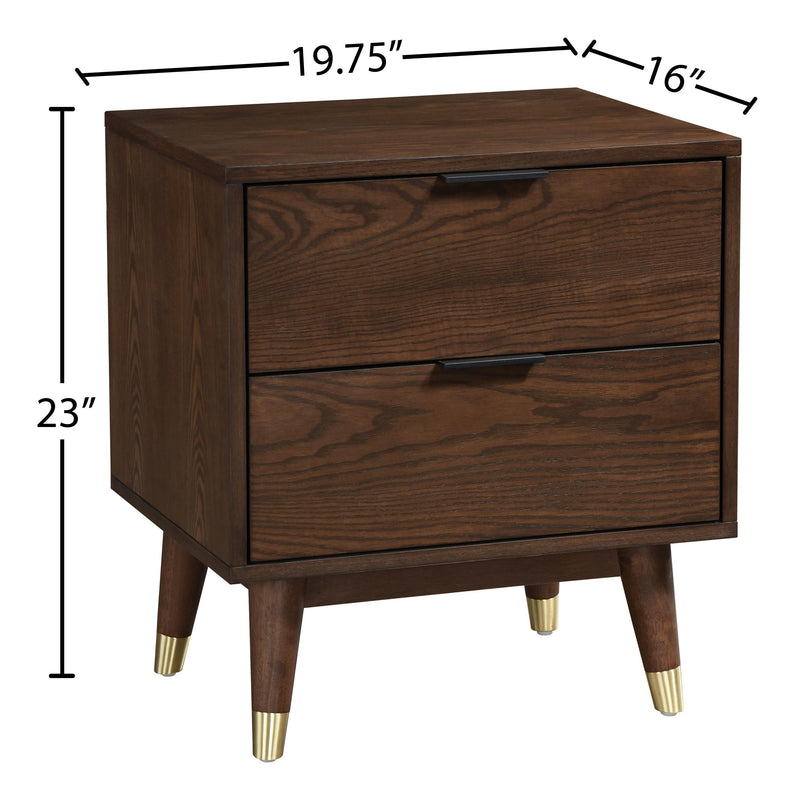 Meridian Vance Walnut Night Stand IMAGE 7