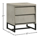 Meridian Weston Grey Stone Night Stand IMAGE 9
