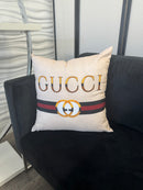GUCCI 20x20 PILLOW COVER-TAN&GOLD