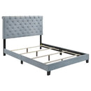 310041KE Warner Eastern King Upholstered Bed Slate Blue by Coaster