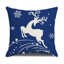 REINDEER 18x18 PILLOW COVER- BLUE&WHITE