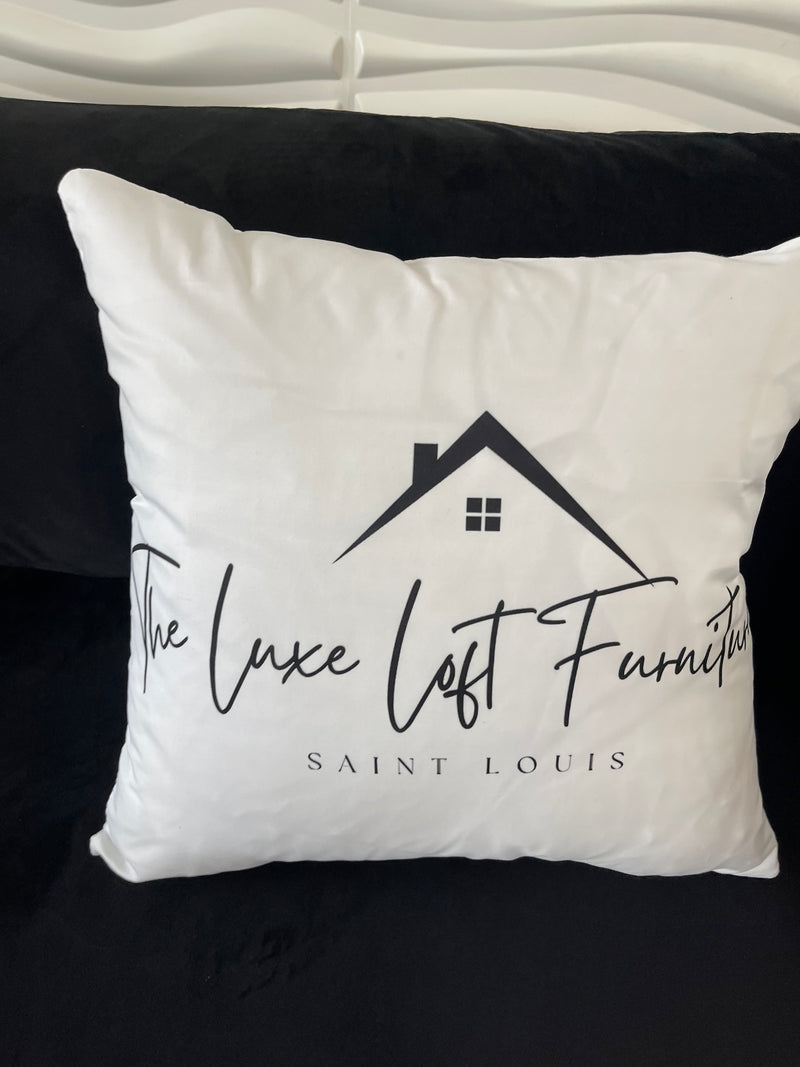 THE LUXE LOFT FURNITURE 20x20 PILLOW COVER -WHITE &BLACK