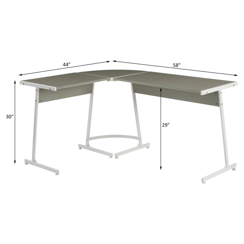 Acme Furniture Dazenus OF00045 Desk - Grey & White IMAGE 6