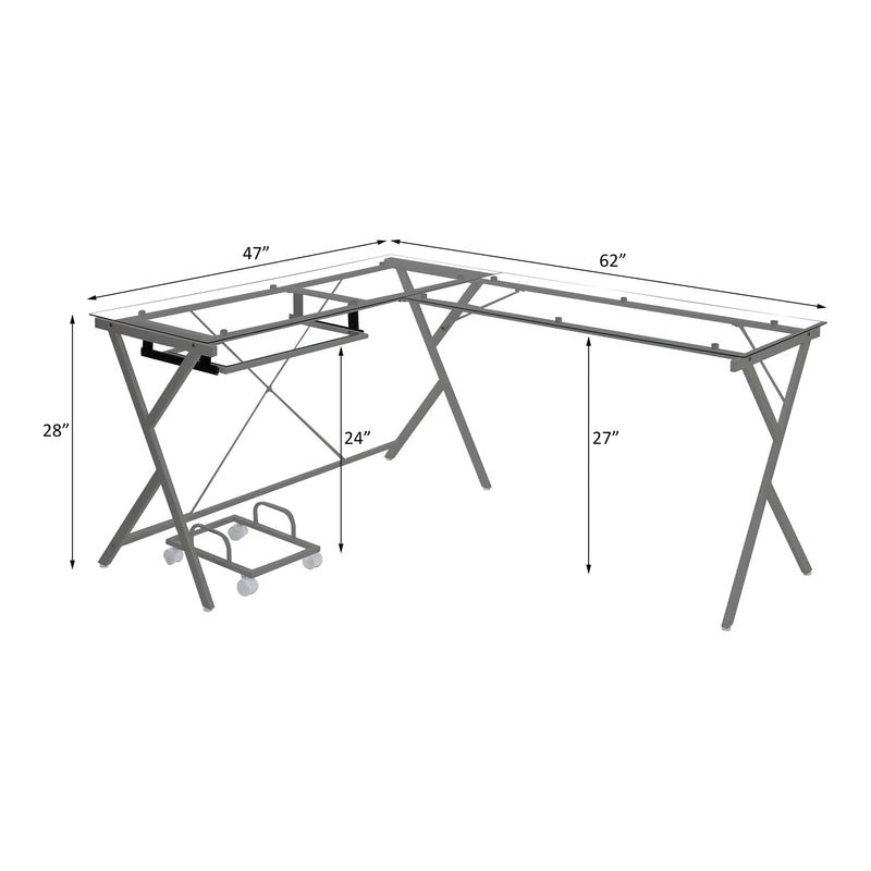 Acme Furniture Dazenus OF00047 Desk - Silver IMAGE 6