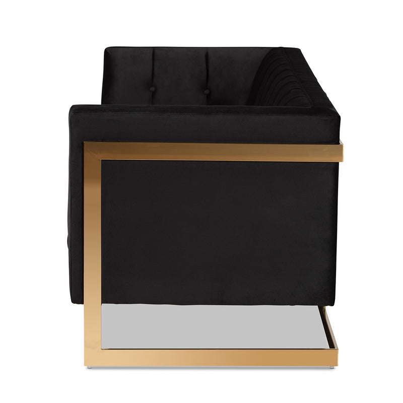 TSF-5507-Black/Gold-Sofa