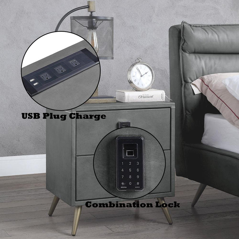 Acme Furniture Doris BD00556 Nightstand with USB & Electric Lock IMAGE 9
