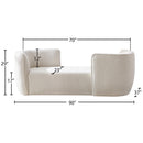  Meridian Hilton Cream Boucle Fabric Upholstered Chaise Lounge IMAGE 10