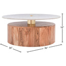 Meridian Stonewood Natural Acacia Wood Coffee Table IMAGE 13