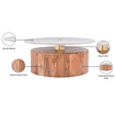 Meridian Stonewood Natural Acacia Wood Coffee Table IMAGE 14