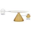 Meridian Emery White Marble Coffee Table IMAGE 7