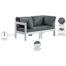 Meridian Nizuc Grey Water Resistant Fabric Outdoor Patio Modular Sofa IMAGE 9