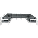 Meridian Nizuc Grey Water Resistant Fabric Outdoor Patio Modular Sectional IMAGE 7