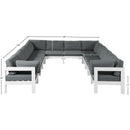 Meridian Nizuc Grey Water Resistant Fabric Outdoor Patio Modular Sectional IMAGE 7