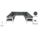 Meridian Nizuc Grey Water Resistant Fabric Outdoor Patio Modular Sectional IMAGE 8